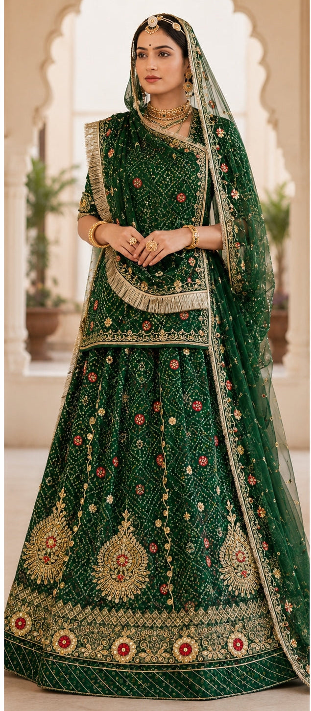 Shahi Bandhej Heritage Poshak